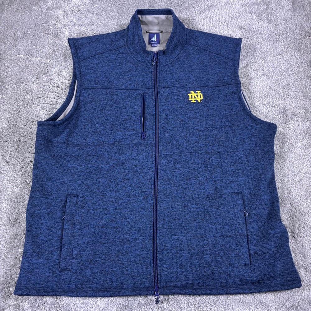 johnnie-O Wes Vest XXL Navy Blue Notre Dame Fighting Irish JMVT1310